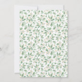 水彩ベビーラクーンリース子供の誕生日 招待状 (裏面)