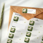 水彩ベビーラムベビーシャワー住所 シール