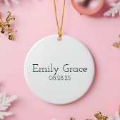 水彩ベビー初めてのクリスマスオーナメント セラミックオーナメント