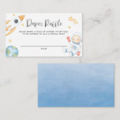 水彩ベビー宇宙飛行士宇宙おむつラッフルカード プレイスカード (正面/裏面)