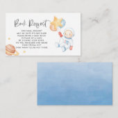 水彩ベビー宇宙飛行士宇宙ブックリクエストカード プレイスカード (正面/裏面)