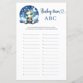 水彩ベビー恐竜テディベアベビーABC