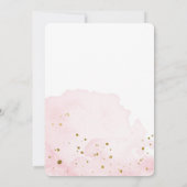 水彩ベビー散布 – ピンク 招待状 (裏面)