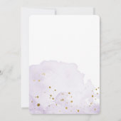 水彩ベビー散布 – ラベンダー 招待状 (裏面)