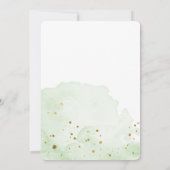 水彩ベビー散布 – 緑 招待状 (裏面)