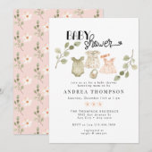 水彩ベビー服 | ボヘミアンガール ベビーシャワー 招待状 (正面/裏面)