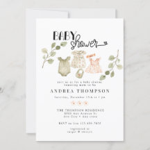 水彩ベビー服 | ボヘミアンガール ベビーシャワー