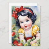 水彩ベビー白雪挨拶カード シーズンカード (正面/裏面)