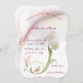 水彩ベビー誕生発表カード (正面/裏面)