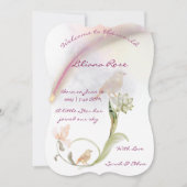 水彩ベビー誕生発表カード (正面)