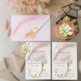 水彩ベビー誕生発表カード 招待状