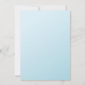 水彩ベビー象と花ベビーシャワー 招待状 (裏面)