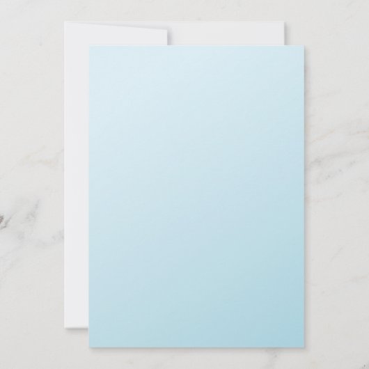 水彩ベビー象と花ベビーシャワー 招待状 (裏面)