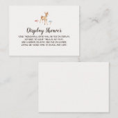 水彩ベビー鹿きのこ類ディスプレイシャワー エンクロージャーカード (正面/裏面)