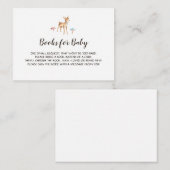 水彩ベビー鹿のホワイトブックリクエスト エンクロージャーカード (正面/裏面)