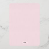 水彩ベビー鹿ベビーシャワー女子パーティー 箔招待状 (裏面)