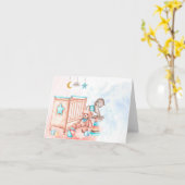 水彩ベビー カード (黄色い花)