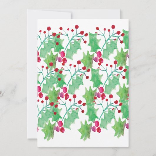 水彩ベリーと木の絵を描ブライダルシャワー 招待状 (裏面)