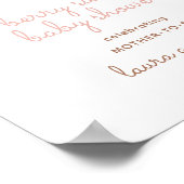 水彩ベリースイートチョコレートケーキベビーシャワー ポスター (角)