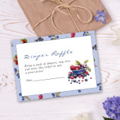 水彩ベリースイートブルーベリーベビーシャワー エンクロージャーカード