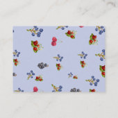 水彩ベリースイートブルーベリーベビーシャワー エンクロージャーカード (裏面)