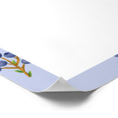 水彩ベリースイートブルーベリーベビーシャワー ポスター (角)