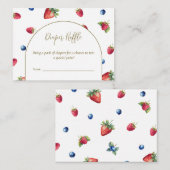 水彩ベリースイートベビーシャワーおむつラッフル エンクロージャーカード (正面/裏面)
