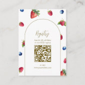 水彩ベリースイートベビーシャワーレジストリ エンクロージャーカード (正面)