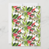 水彩ベリーフレームクリトマスフォトカード (裏面)