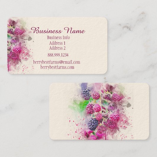 水彩ベリー事業名 名刺 (正面/裏面)