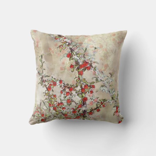 水彩ベリー枕 クッション (裏面)