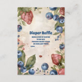 水彩ベリー甘い赤ちゃんシャワーおむつラッフル エンクロージャーカード (正面)