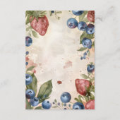 水彩ベリー甘い赤ちゃんシャワーおむつラッフル エンクロージャーカード (裏面)