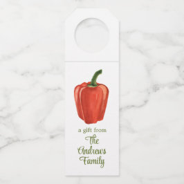 水彩ベルオーガニックペッパー ボトルネックタグ