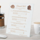 水彩ベーカリースイーツブラウニークッキー価格メニュー 台座サイン (インサイチュ)