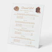 水彩ベーカリースイーツブラウニークッキー価格メニュー 台座サイン (正面)