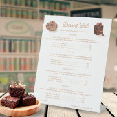 水彩ベーカリースイーツブラウニークッキー価格メニュー 台座サイン