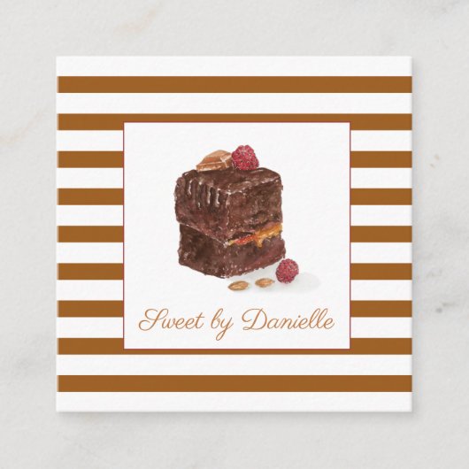 水彩ベーカリースイーツ スクエア名刺 (正面)