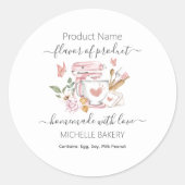 水彩ベーカリースタンドミキサー製品名 ラウンドシール (正面)