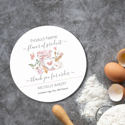 水彩ベーカリースタンドミキサー製品名 ラウンドシール