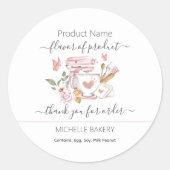 水彩ベーカリースタンドミキサー製品名 ラウンドシール (正面)