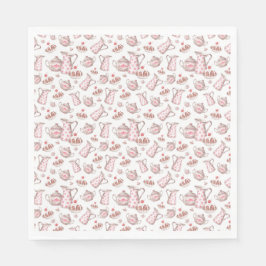 水彩ベーカリーデザート紙 スタンダードランチョンナプキン