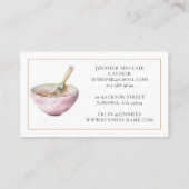 水彩ベーカリーベーカー菓子料理道具 名刺 (裏面)