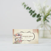 水彩ベーカリーペストリーハンドツールフローラミキサー 名刺 (スタンド正面)