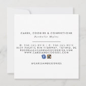 水彩ベーカリーロゴ |デジタルダウンロードフローラ 招待状 (裏面)