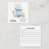 水彩ベーカリー事業アポイントメント スクエア名刺 (正面/裏面)