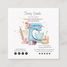 水彩ベーカリー事業アポイントメント スクエア名刺