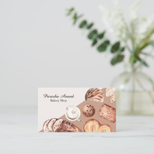 水彩ベーカリー 名刺 (スタンド正面)