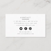 水彩ベーキングツールケーキビジネスカード 名刺 (裏面)