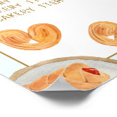 水彩ベーキングパイ&ペストリー店ベーカリーメニュー ポスター (角)